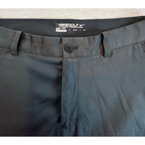 Nike Golf Dri-Fit Tour Performance Men Flat Front Pants Black Size 28x30 Golf - Picture 3 of 12